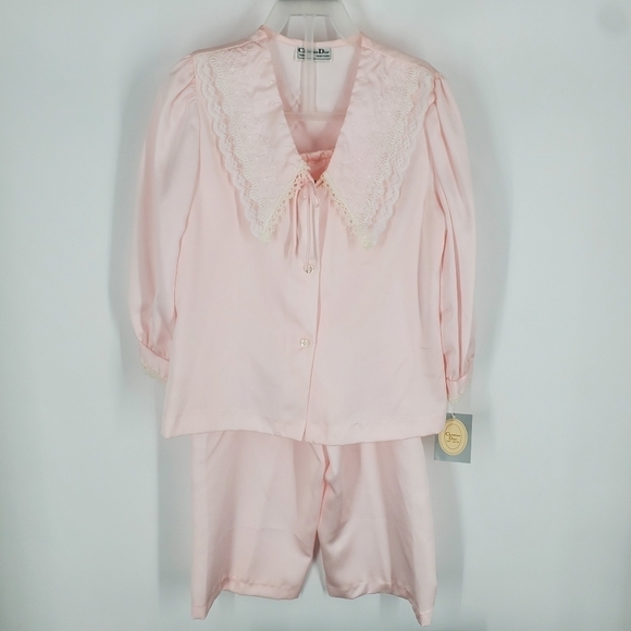 Christian Dior Vintage 100% Polyester Youth Pajama Set Size 6 Pink NWT - Picture 9 of 9